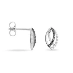 Boucles D'oreilles Puces Or Blanc Diamant -Fanny Boutique B3OFBDD256 view1