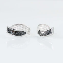 Boucles D'oreilles Puces Oia Or Blanc Diamant -Fanny Boutique B3OFBDD309 view2