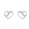 Boucles D'oreilles Puces Or Blanc Juliane Diamants