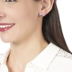 Boucles D'oreilles Puces Andrey Or Blanc Saphir Et Diamant 7 Boucles D'oreilles Puces Andrey Or Blanc Saphir Et Diamant -Fanny Boutique B3OFBSB374 model0