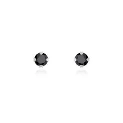 Boucles D'oreilles Puces Daria Or Blanc Oxyde De Zirconium