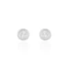 Boucles D'oreilles Puces Eden Serti Pneu Or Blanc Oxyde De Zirconium