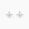 Boucles D'oreilles Puces Winter Flower Or Blanc Oxyde De Zirconium -Fanny Boutique B3OFBZW452 master