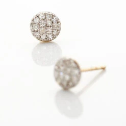 Boucles D'oreilles Puces Teani Or Jaune Diamant -Fanny Boutique B3OFJDW099 view2