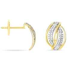 Boucles D'oreilles Puces Enora Or Jaune Diamant -Fanny Boutique B3OFJDW342 view1