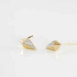 Boucles D'oreilles Puces Lizia Or Jaune Diamant -Fanny Boutique B3OFJDW448 view2