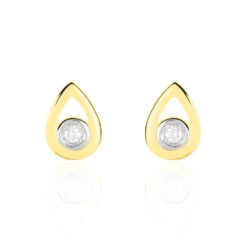 Boucles D'oreilles Puces Fidelia Or Jaune Diamant