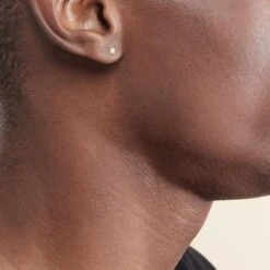 Boucles D'oreilles Puces Victoria Or Jaune Diamant -Fanny Boutique B3OFJDW634 model2