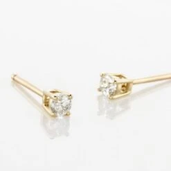 Boucles D'oreilles Puces Victoria Or Jaune Diamant -Fanny Boutique B3OFJDW634 view2