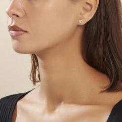 Boucles D'oreilles Puces Or Jaune Laurissa Diamants -Fanny Boutique B3OFJDW668 model1