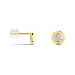 Boucles D'oreilles Puces Or Jaune Laurissa Diamants -Fanny Boutique B3OFJDW668 view1