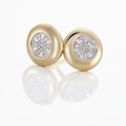 Boucles D'oreilles Puces Or Jaune Laurissa Diamants -Fanny Boutique B3OFJDW668 view2