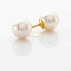 Boucles D'oreilles Puces Akoya Or Jaune Perle De Culture D'akoya -Fanny Boutique B3OFJK2001 view2