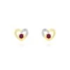 Boucles D'oreilles Puces Kyrill Or Jaune Rubis Diamants -Fanny Boutique B3OFJRR120 master