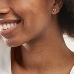 Boucles D'oreilles Puces Kyrill Or Jaune Rubis Diamants -Fanny Boutique B3OFJRR120 model0