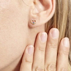 Boucles D'oreilles Puces Martella Or Jaune Saphir -Fanny Boutique B3OFJSB258 model0