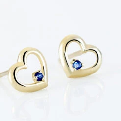 Boucles D'oreilles Puces Martella Or Jaune Saphir -Fanny Boutique B3OFJSB258 view2