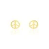 Boucles D'oreilles Puces Bilal Peace Or Jaune