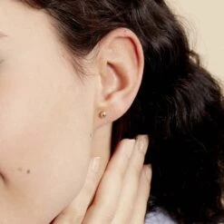 Boucles D'oreilles Puces Fidelia Boule Or Jaune -Fanny Boutique B3OFJW0057 model0