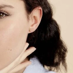 Boucles D'oreilles Puces Fidelia Boule Or Jaune -Fanny Boutique B3OFJW0057 model1