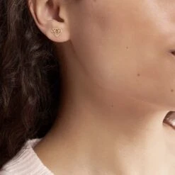 Boucles D'oreilles Puces Origami Or Jaune 9 Boucles D'oreilles Puces Origami Or Jaune -Fanny Boutique B3OFJW005O model0