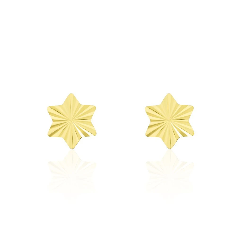 Boucles D'oreilles Puces Or Jaune Eadbert 3 Boucles D'oreilles Puces Or Jaune Eadbert