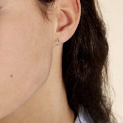 Boucles D'oreilles Puces Alphonsine Etoile De Mer Or Jaune -Fanny Boutique B3OFJW0598 model0