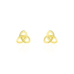 Boucles D'oreilles Puces Philine Fleur Or Jaune