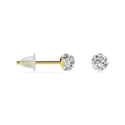 Boucles D'oreilles Puces Fidelia Boule Or Jaune Boules Cristal -Fanny Boutique B3OFJXW210 view1