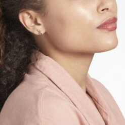 Boucles D'oreilles Sagesse Or Jaune Amethyste Oxyde -Fanny Boutique B3OFJYI187 model0