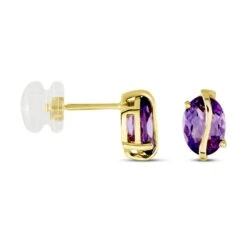 Boucles D'oreilles Puces Or Jaune Prudencia Améthystes -Fanny Boutique B3OFJYI188 view1