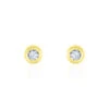Boucles D'oreilles Puces Eden Serti Pneu Or Jaune Oxyde De Zirconium
