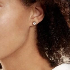 Boucles D'oreilles Puces Eden Serti Pneu Or Jaune Oxyde De Zirconium -Fanny Boutique B3OFJZW169 model1