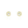 Boucles D'oreilles Puces Tahera Or Jaune Oxyde De Zirconium