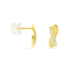 Boucles D'oreilles Puces Grebera Or Jaune Oxyde -Fanny Boutique B3OFJZW920 view1
