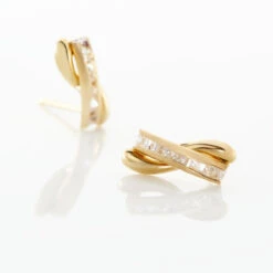 Boucles D'oreilles Puces Grebera Or Jaune Oxyde -Fanny Boutique B3OFJZW920 view2