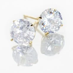 Boucles D'oreilles Puces Or Jaune Katherina Oxyde De Zirconium -Fanny Boutique B3OFJZW9690 view1