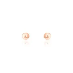 Boucles D'oreilles Puces Fidelia Boule Or Rose