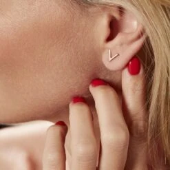 Boucles D'oreilles Puces Celene Or Rose -Fanny Boutique B3OFRW0053 model1