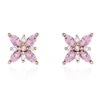 Boucles D'oreilles Puces Anabele Or Rose Amethyste Oxyde