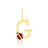 Pendentif Helidie Coccinelle Lettre Or Jaune