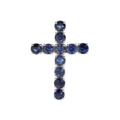 Pendentif Or Blanc Raynald Saphir