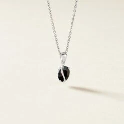 Pendentif Prudencia Or Blanc Saphir -Fanny Boutique B3PFBSN001 view2