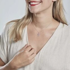 Pendentif Estrellita Ange Or Blanc -Fanny Boutique B3PFBW0284 model0