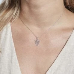 Pendentif Estrellita Ange Or Blanc -Fanny Boutique B3PFBW0284 model1