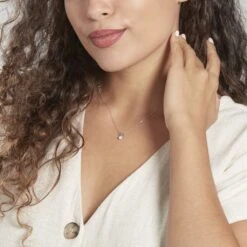 Pendentif Mabila Or Blanc Oxyde De Zirconium -Fanny Boutique B3PFBZW016 model0