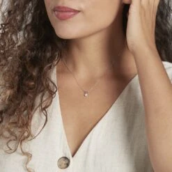 Pendentif Mabila Or Blanc Oxyde De Zirconium -Fanny Boutique B3PFBZW016 model1