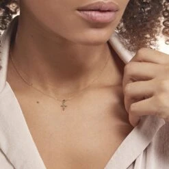 Pendentif Or Jaune Stanley Emeraude -Fanny Boutique B3PFJEV018 model1