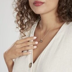 Pendentif Nilma Or Jaune Perle De Culture De Tahiti Et Diamant -Fanny Boutique B3PFJHH023 model0