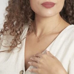 Pendentif Dalia Rosace Or Jaune -Fanny Boutique B3PFJW0314 model0